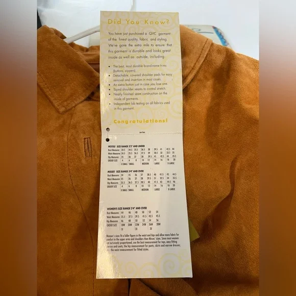 Genuine Leather QVC Dialogue Size Large Burnt Orange /Tan/Brown Color - Picture 8 of 8